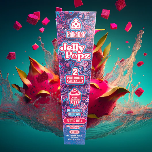 Buy Dragonfruit Gelato | Hybrid | 2.5g Jelly Popz Exotic THC-A Pre-Rolls | Dragonfruit Gelato | Hybrid | 2.5g Jelly Popz Exotic THC-A Pre-Rolls for sale